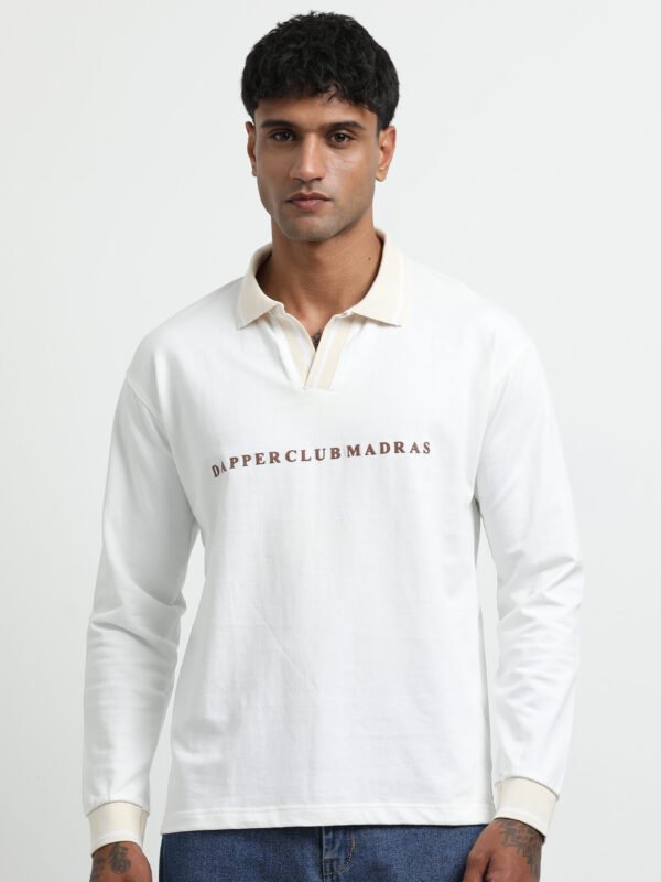 White polo full sleeve T-Shirt