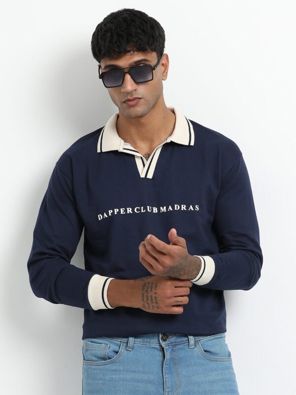 Blue polo full sleeve T-Shirt