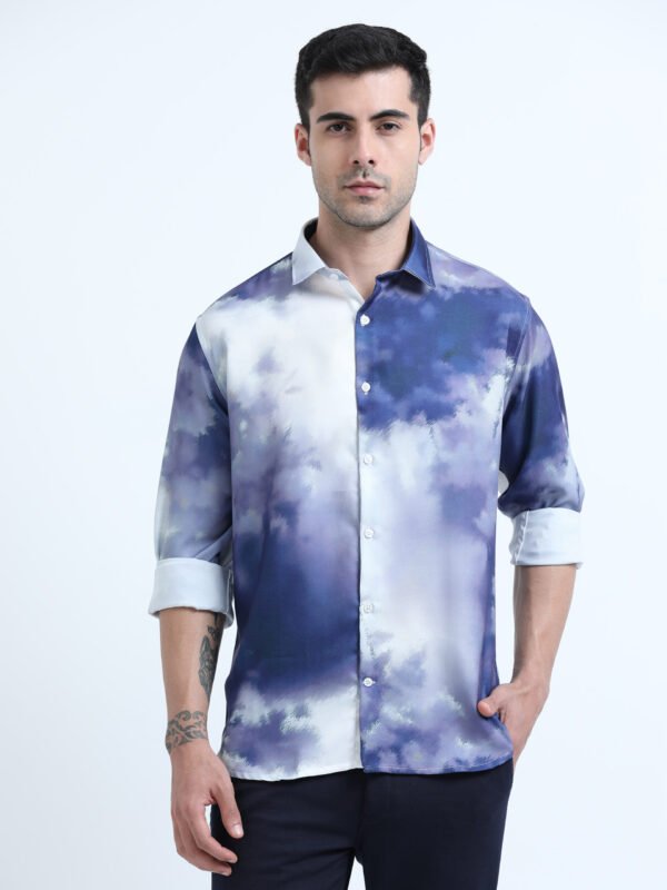Premium Blue Printed Shirt
